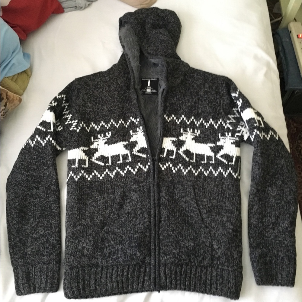 Jeans by Buffalo Sherpie Sweater Zip Hoodie Mens M